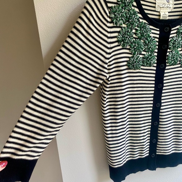 Tabitha 100% Cotton Lightweight Floral Embrodery Cardigan - Picture 3 of 7